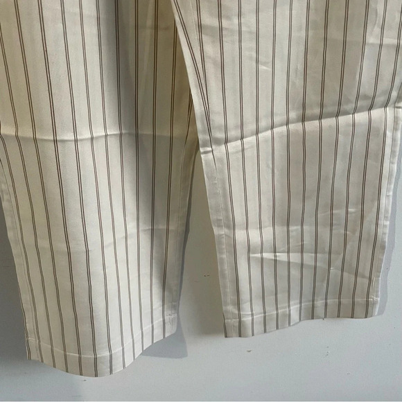 Jenni Kayne White Tan Stripe Elastic Waist Straight Pull On Pants 22218 - Picture 8 of 15